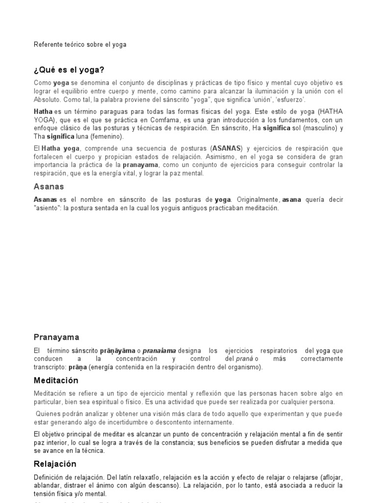 Fundamentos y Beneficios del Hatha Yoga | PDF | Hatha Yoga | Yoga