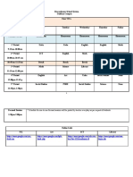 7 L Time Table