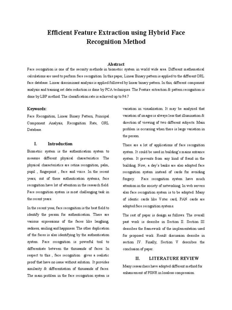 Face Recognition for Researchers | PDF | Principal Component Analysis ...