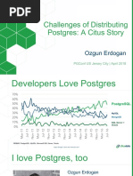 Challenges of Distributing Postgres: A Citus Story: Ozgun Erdogan