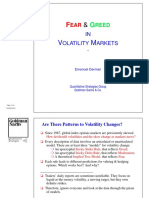 Derman - FEAR & GREED IN VOLATILITY MARKETS