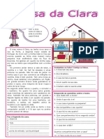 A Casa Da Clara Compreensao de Texto Ficha de Trabalho - 18495