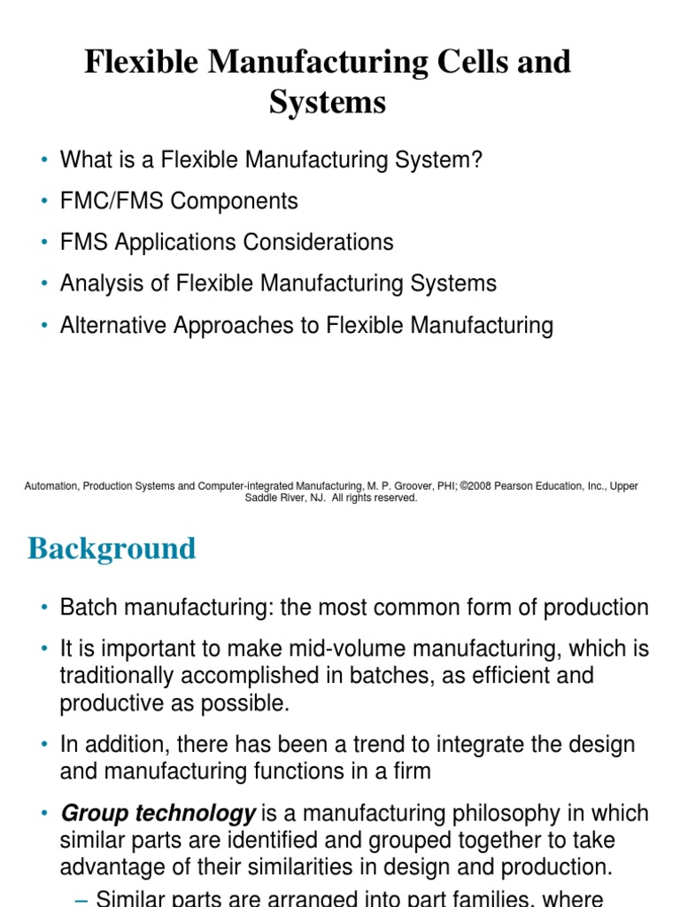 Flexible Manufacturing Cells and Systems | PDF | Automation | Numerical ...