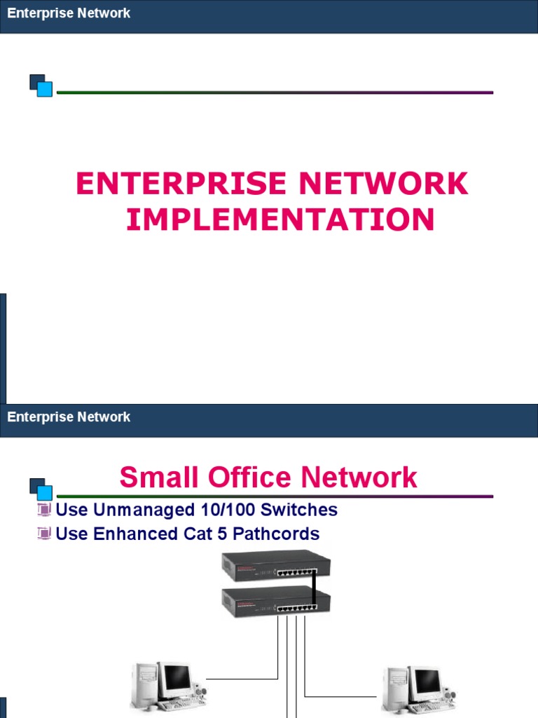 Enterprise Network Implementation | PDF | Network Switch | Computer Network