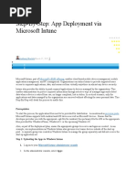 Step-By-Step App Deployment Via Microsoft Intune