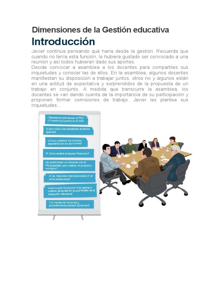 Dimensiones de La Gestion Educativa | PDF | Institución | Evaluación