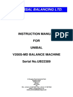 V200S-MD Balance Machine Instruction Manual