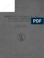 Românii În Veacurile IX-XIV Pe Baza Toponimiei Şi A Onomasticei