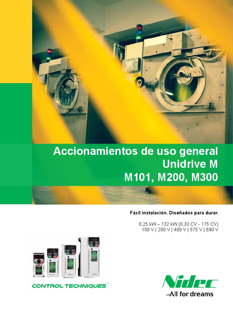 Unidrive m101 m200 m300 General Purpose Drives Es PDF Calidad