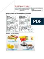 4.2. Countable-Uncountable: Activity N°01: Write C For Countable and U For Uncountable