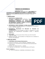 TDR de Asistente Administrativo