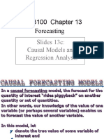 MGS3100 Chapter 13 Forecasting: Slides 13c: Causal Models and Regression Analysis