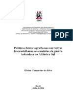 SILVA, Kleber Clementino Da. Política e Historiografia Nas Narrativas Lusocastelhanas Seiscentistas Da Guerra Holandesa N 1