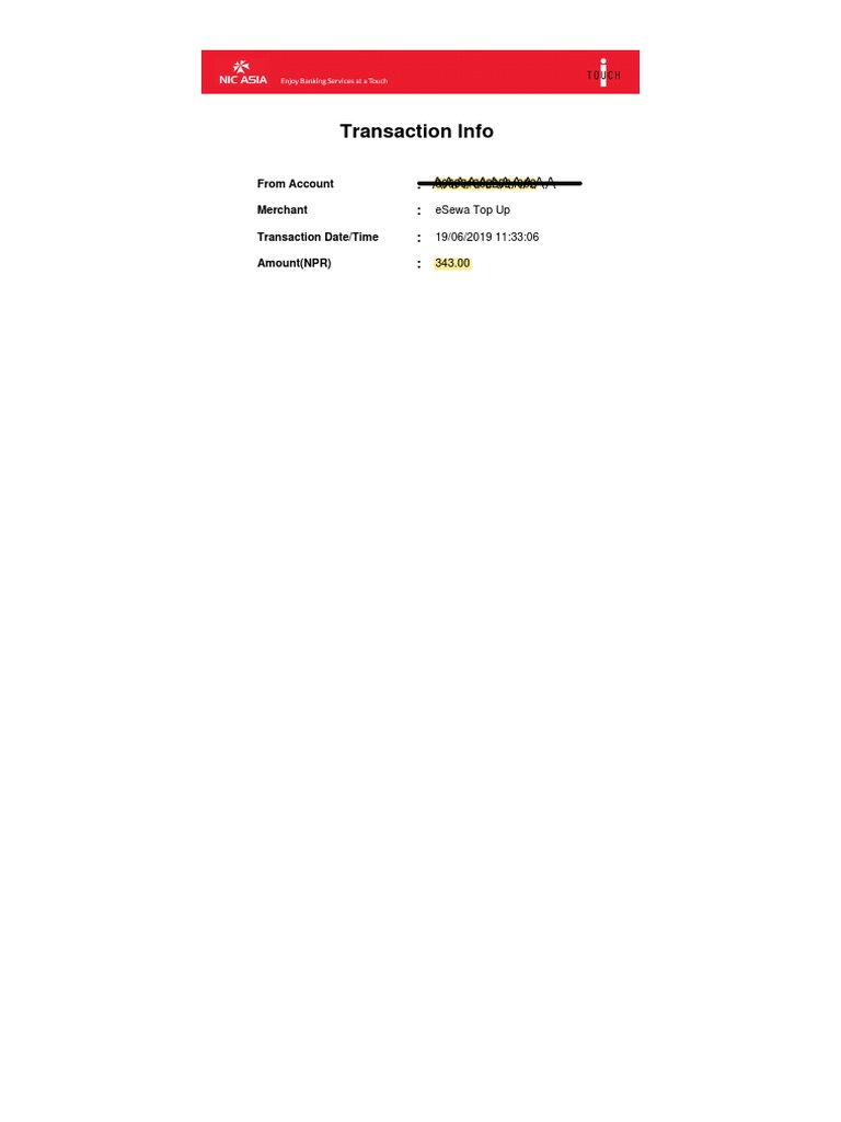 Sample Transactioninfo | PDF