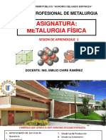 Sesion de Aprendizaje 1 Metalurgia Fisica PDF