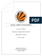 Legal Aspect of Business: Course Code:-BSL201