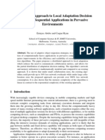 A Distributed Approach To Local Adaptation Decision Making For Sequential Applications in Pervasive Environments