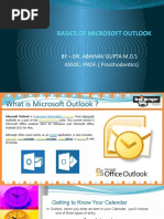 Basics of Microsoft Outlook: by - Dr. Abhinav Gupta M.D.S ASSOC. PROF. (Prosthodontics)