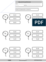 Tabla Multiplica y Colorea Correctamente PDF