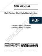 User Manual: Multi-Funtion 5.1ch Digital Audio System