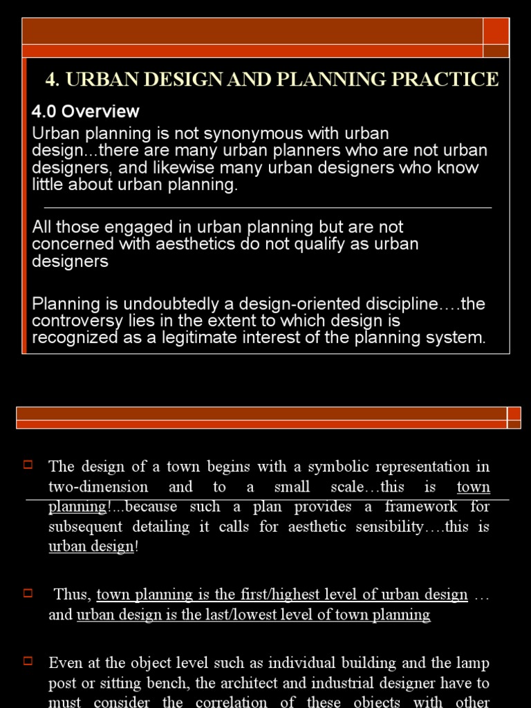 Urban Design vs. Planning Explained | PDF | Urban Design | Urban Renewal