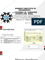 University Institute of Engineering Memory Interfacing Guide