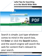 Some Useful Tips For Searching Information in The World Wide Web