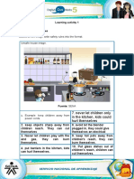 Learning Activity 1 Evidence: Safety Rules: Based On The Image Write Safety Rules Into The Format. Unsafe House Image