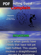 Dialogue Dealing With a Complaint Role-Play