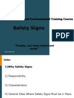 Safety Signs: Health, Safety and Environmental Training Course