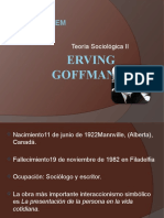 Erving Goffman Y EL ACTOR SOCIAL