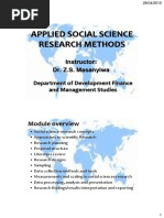 Applied Social Science Research Methods