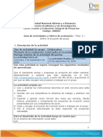 Guia de Actividades y Rúbrica de Evaluación - Unidad 1 - Fase 2 - Definir El Proyecto Del Grupo