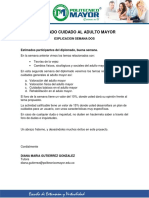 Presentacion semana dos. Diplomado cuidado al adulto mayor