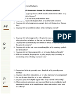 Personality Type Self Assesment