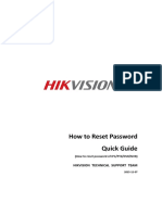 How To Reset Password Quick Guide: Hikvision Technical Support Team