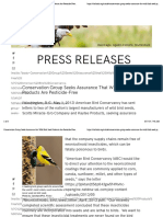 Conservation Group Seeks Assurance That Wild Bird Seed Products Are Pesticide-Free - American Bird Conservancy