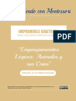 Imprimible Emparejamientos Lógicos - Animales y Sus Crías 13x13 PDF