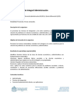 Cálculo Integral Administración 032952 2030