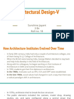 Architectural Design-V: Sunshine Jayant 3 BX Roll No. 18