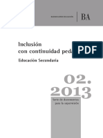 Inclusión Con Continuidad Pedagógica. Secundaria PDF
