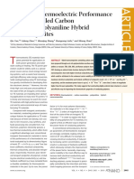 Enhanced Thermoelectric Performance of Single-Walled Carbon Nanotubes/Polyaniline Hybrid Nanocomposites