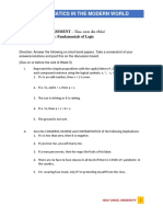 MATHMWORLD MODULE-1 ASSESS Logic-122222 PDF