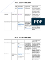 Cont 997 Module 2 - Local Book Suppliers