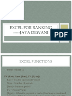 Excel For Banking