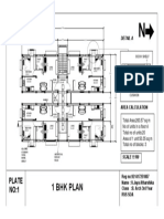 Compact 1 BHK floor plan layout