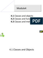 4.1 Classes and Objects 4.3 Classes and Methods