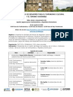 Agenda - Taller Virtual - GRD y Patrimonio Cultural en La Region SICA - 28 Agosto 2020 Reviewed