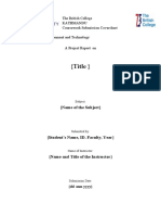 Lab Report Format