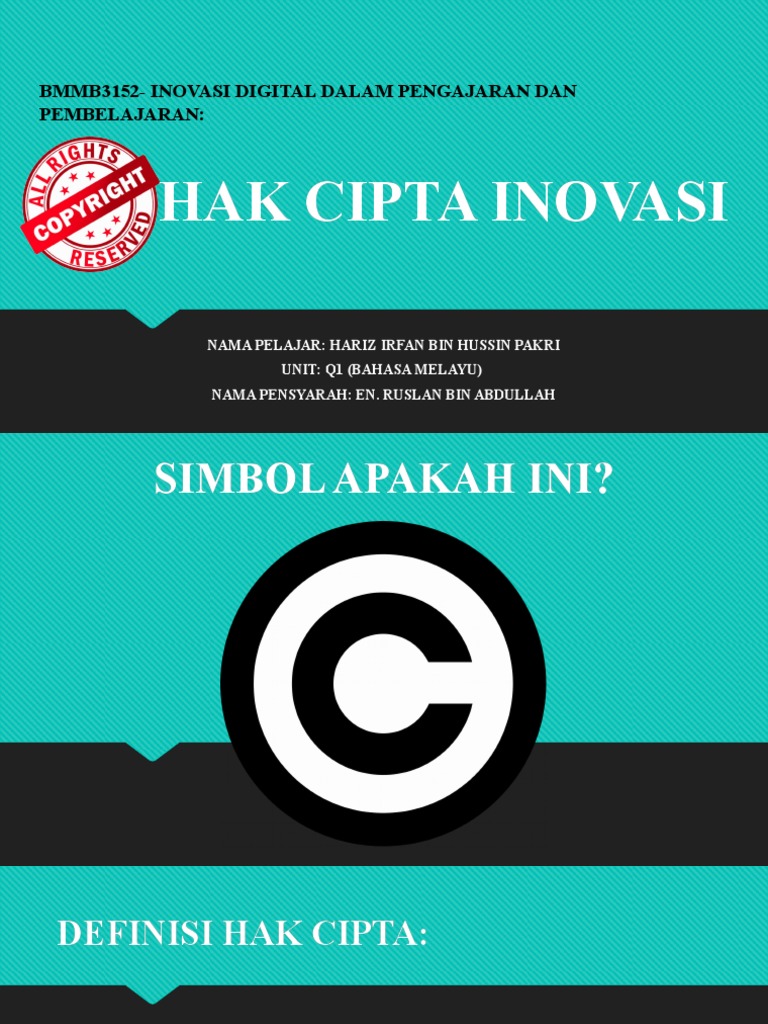 Definisi dan Perlindungan Hak Cipta | PDF